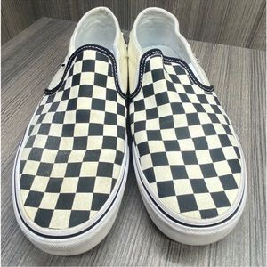 Vans Black & White Checkered Slip Ons Womens Size 9